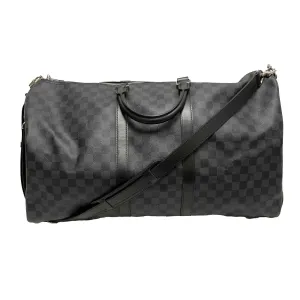 Louis Vuitton Keepall Bandoulière 55 Damier Graphite Black Excellent Duffle