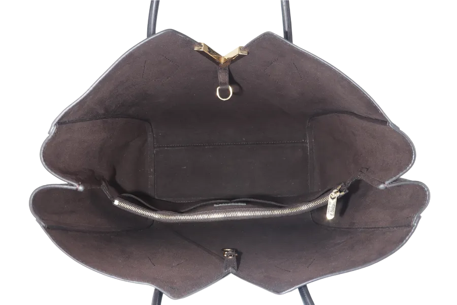 LOUIS VUITTON KIMONO MM TOTE BAG (M40460) MONOGRAM CANVAS BLACK LEATHER TRIM GOLD HARDWARE NO DUST COVER