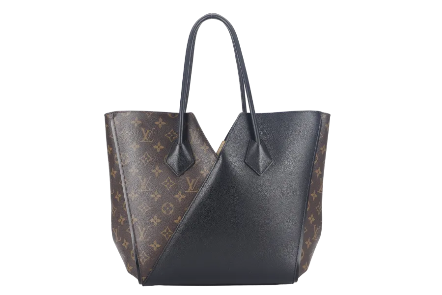 LOUIS VUITTON KIMONO MM TOTE BAG (M40460) MONOGRAM CANVAS BLACK LEATHER TRIM GOLD HARDWARE NO DUST COVER
