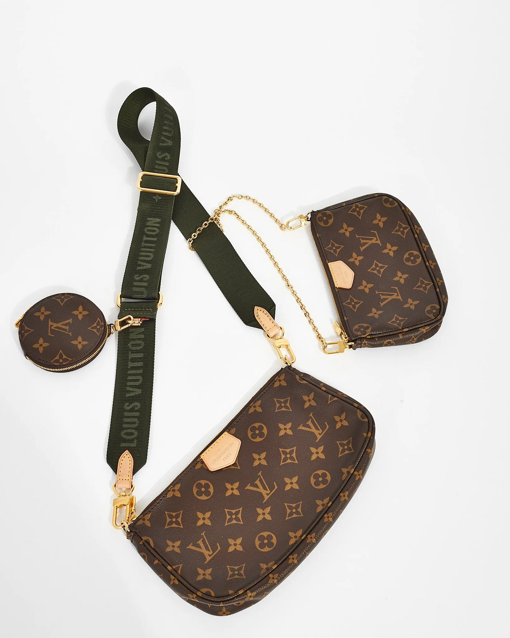Louis Vuitton Monogram Canvas Green Multi Pochette Accessoires
