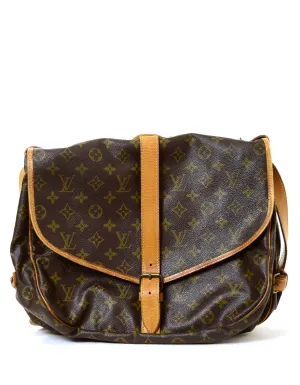 Louis Vuitton Monogram Saumur 35 Double Saddle Messenger Bag