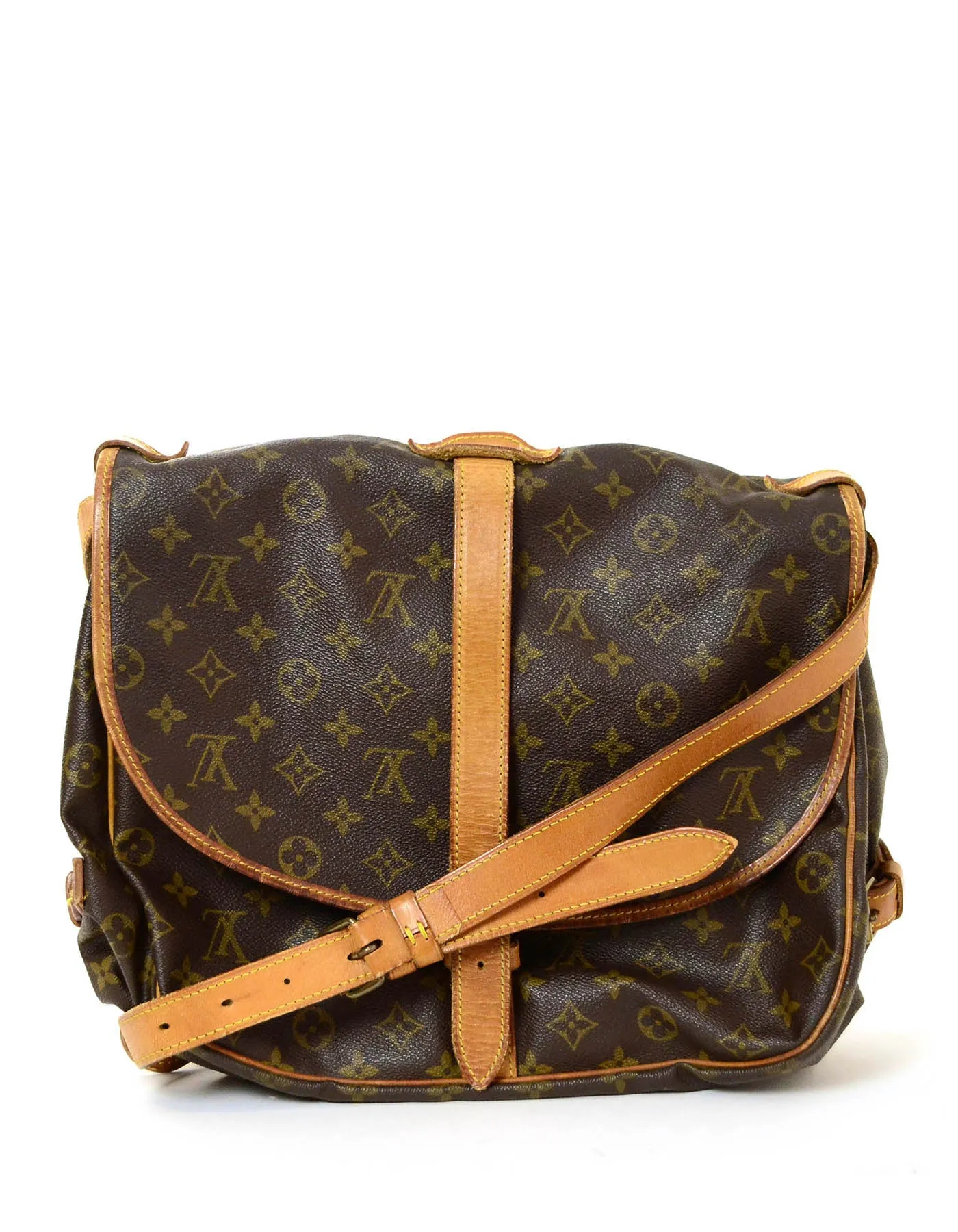 Louis Vuitton Monogram Saumur 35 Double Saddle Messenger Bag