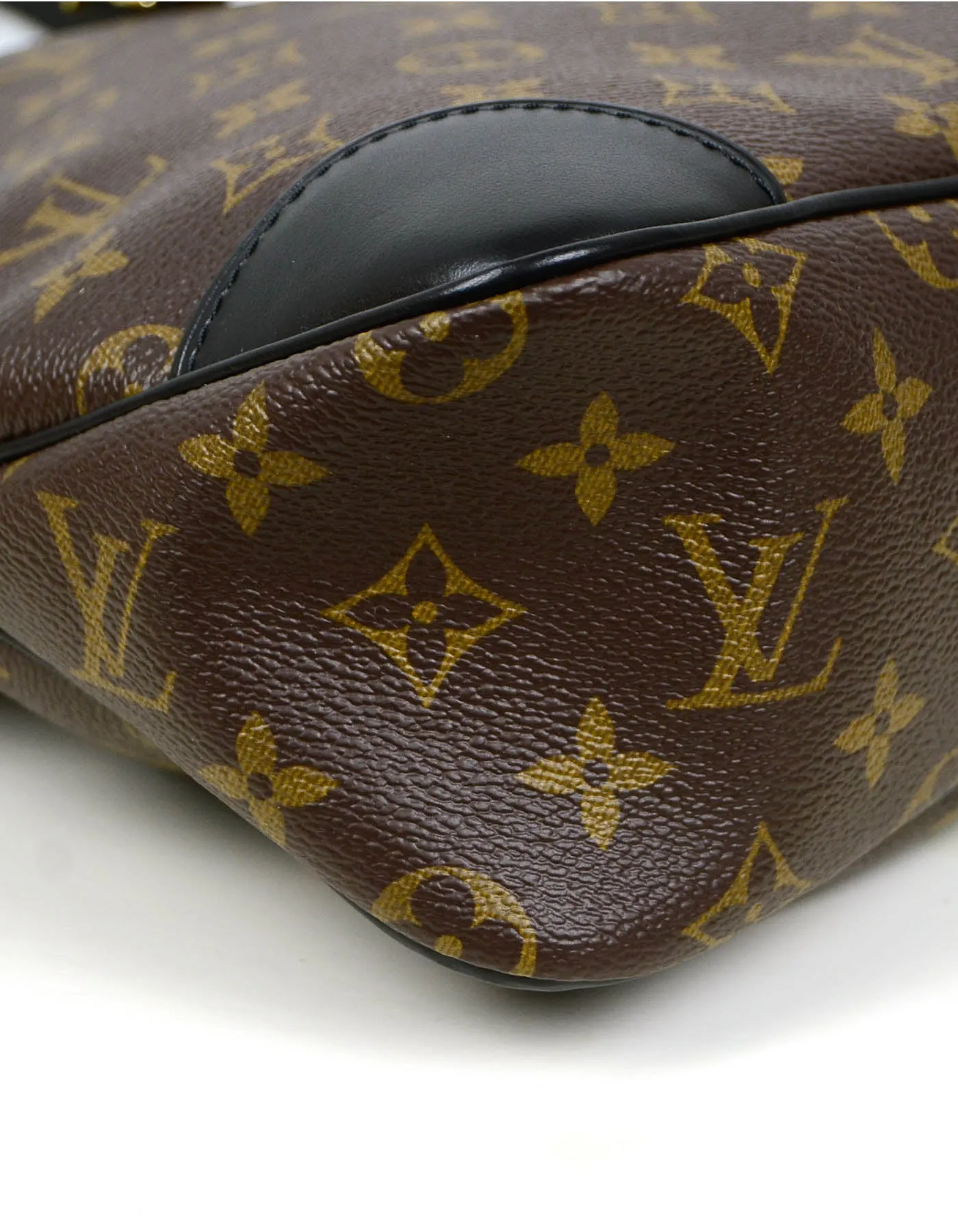 Louis Vuitton Monogram/Black Leather Odeon MM Messenger Bag