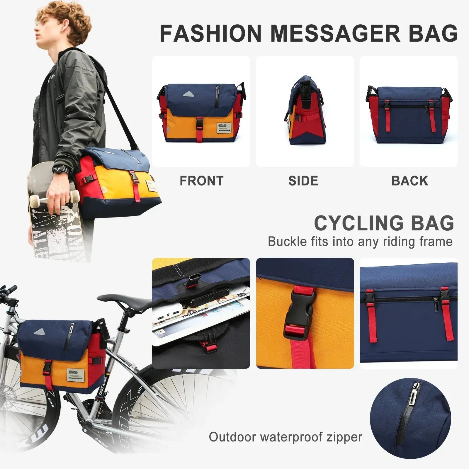 Luke | Classic Waterproof Crossbody Messenger Travel Bag