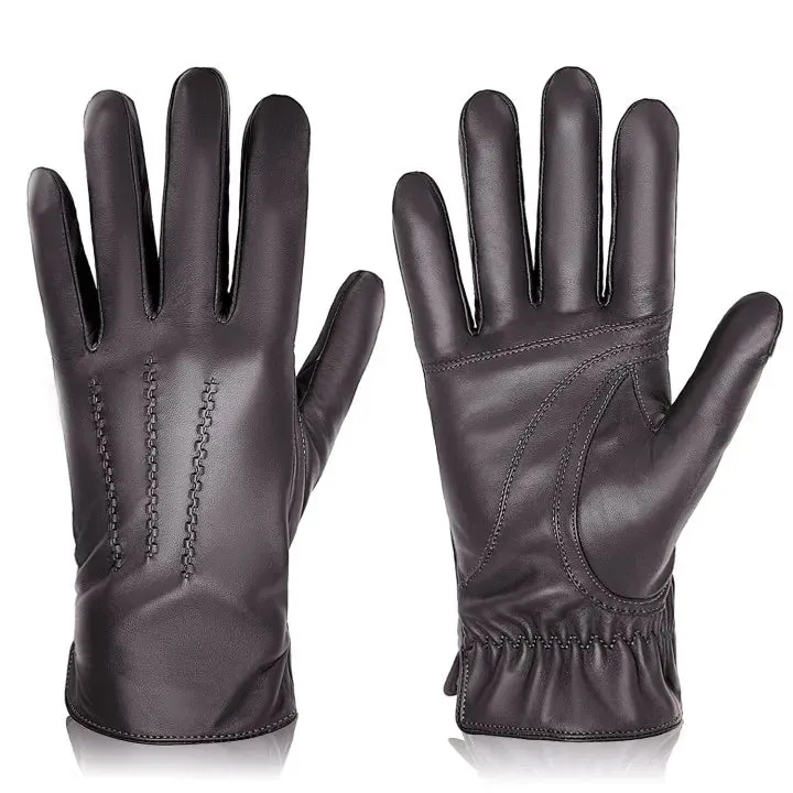 LuxTouch Cashmere-Lined Leather Gloves