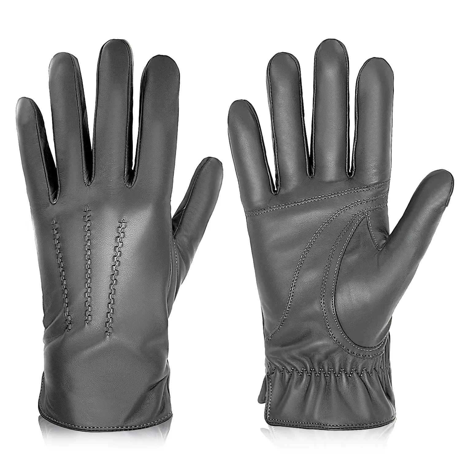 LuxTouch Cashmere-Lined Leather Gloves