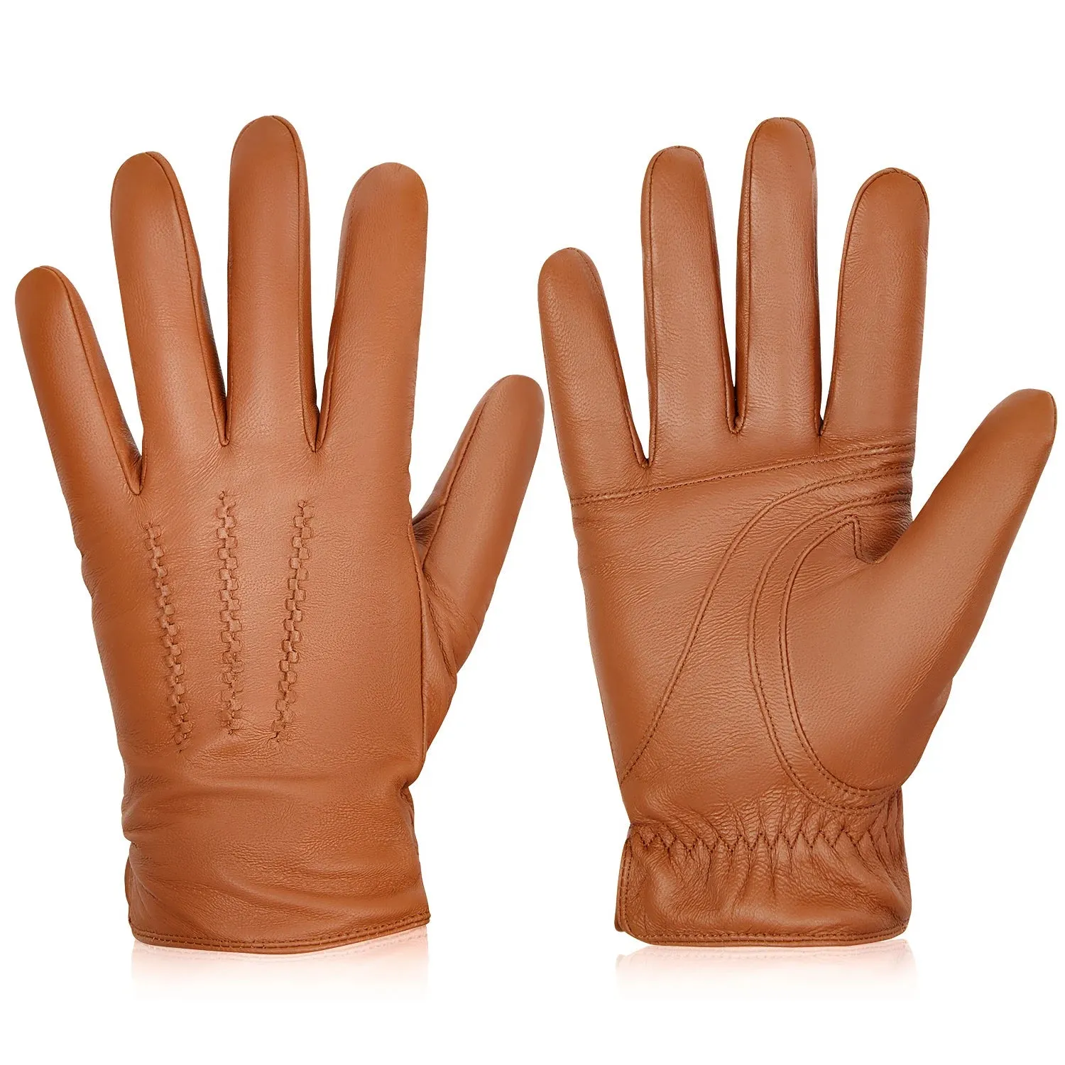 LuxTouch Cashmere-Lined Leather Gloves