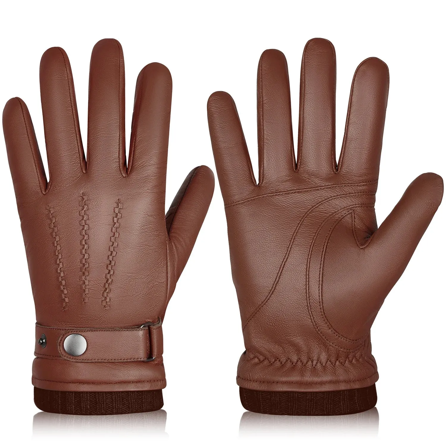 LuxTouch Cashmere-Lined Leather Gloves