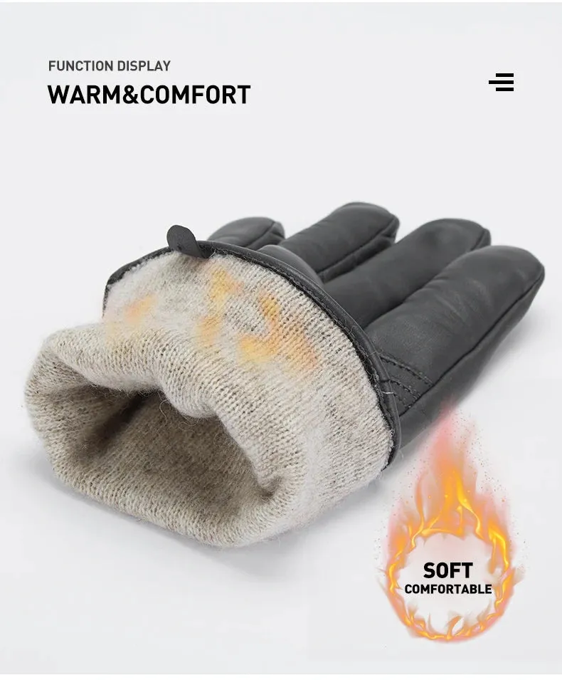 LuxTouch Cashmere-Lined Leather Gloves