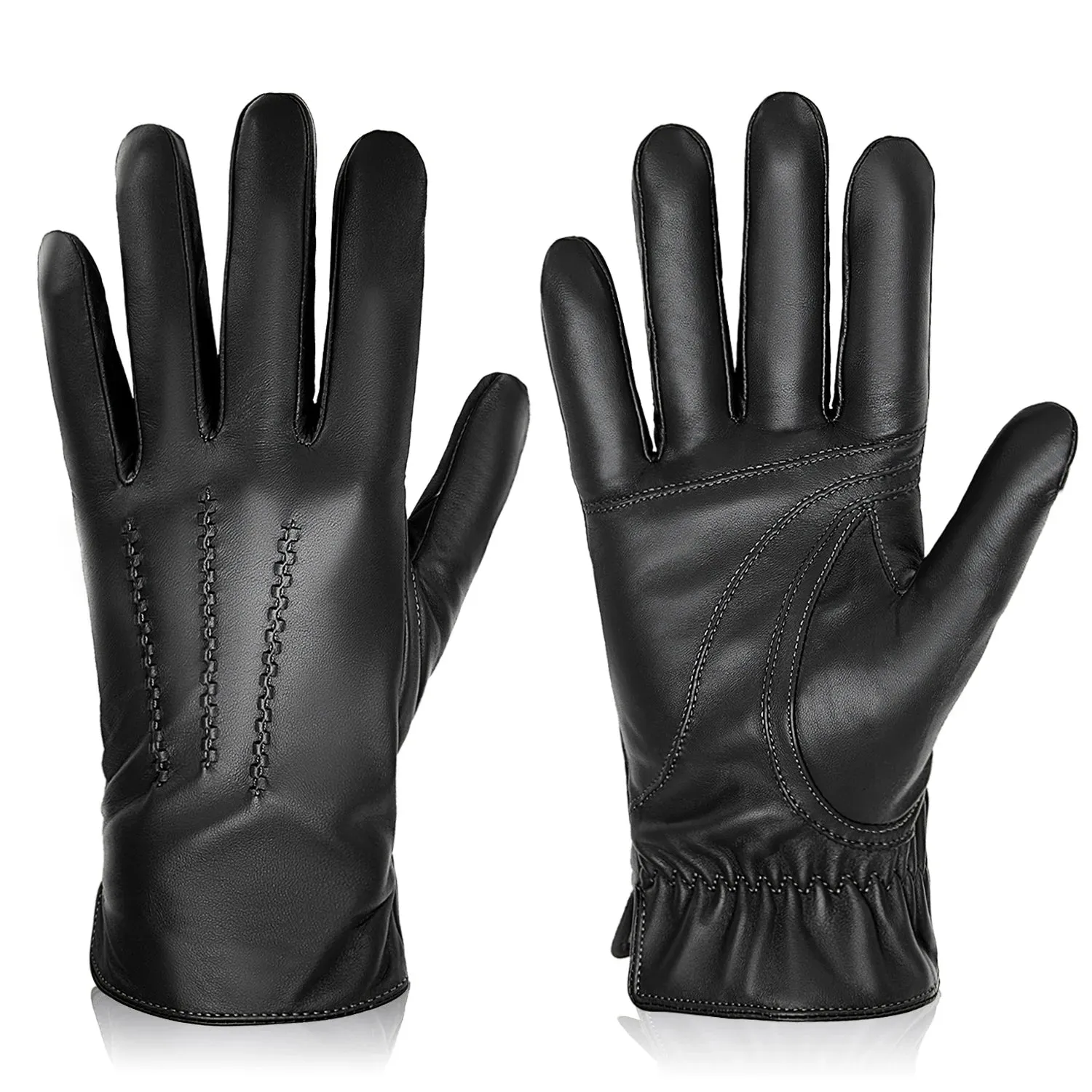 LuxTouch Cashmere-Lined Leather Gloves