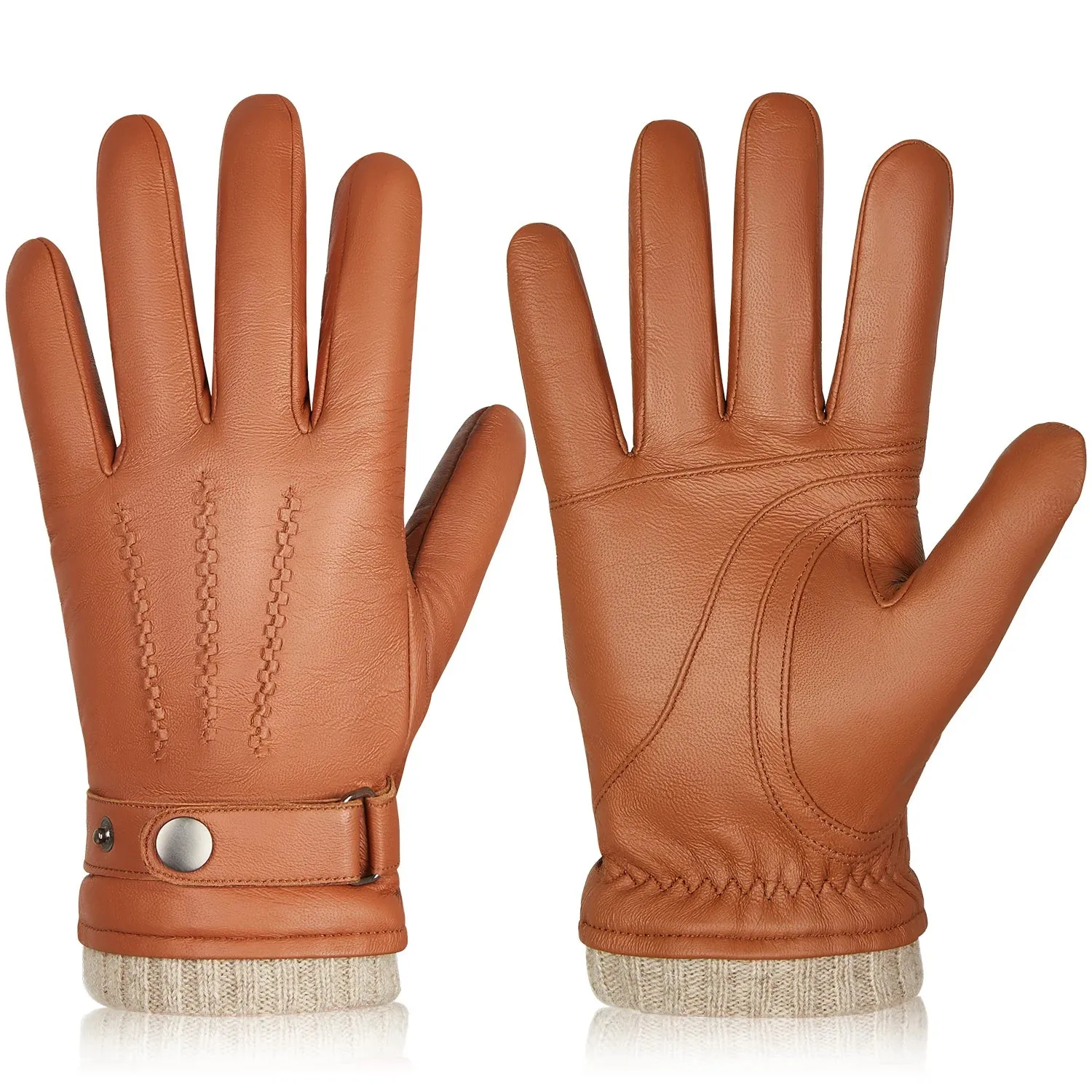 LuxTouch Cashmere-Lined Leather Gloves
