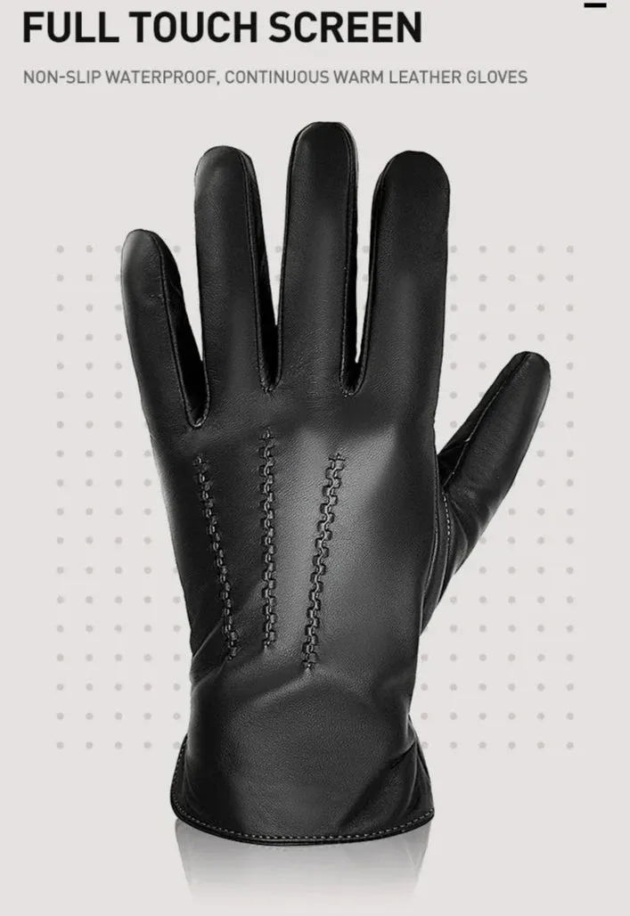 LuxTouch Cashmere-Lined Leather Gloves