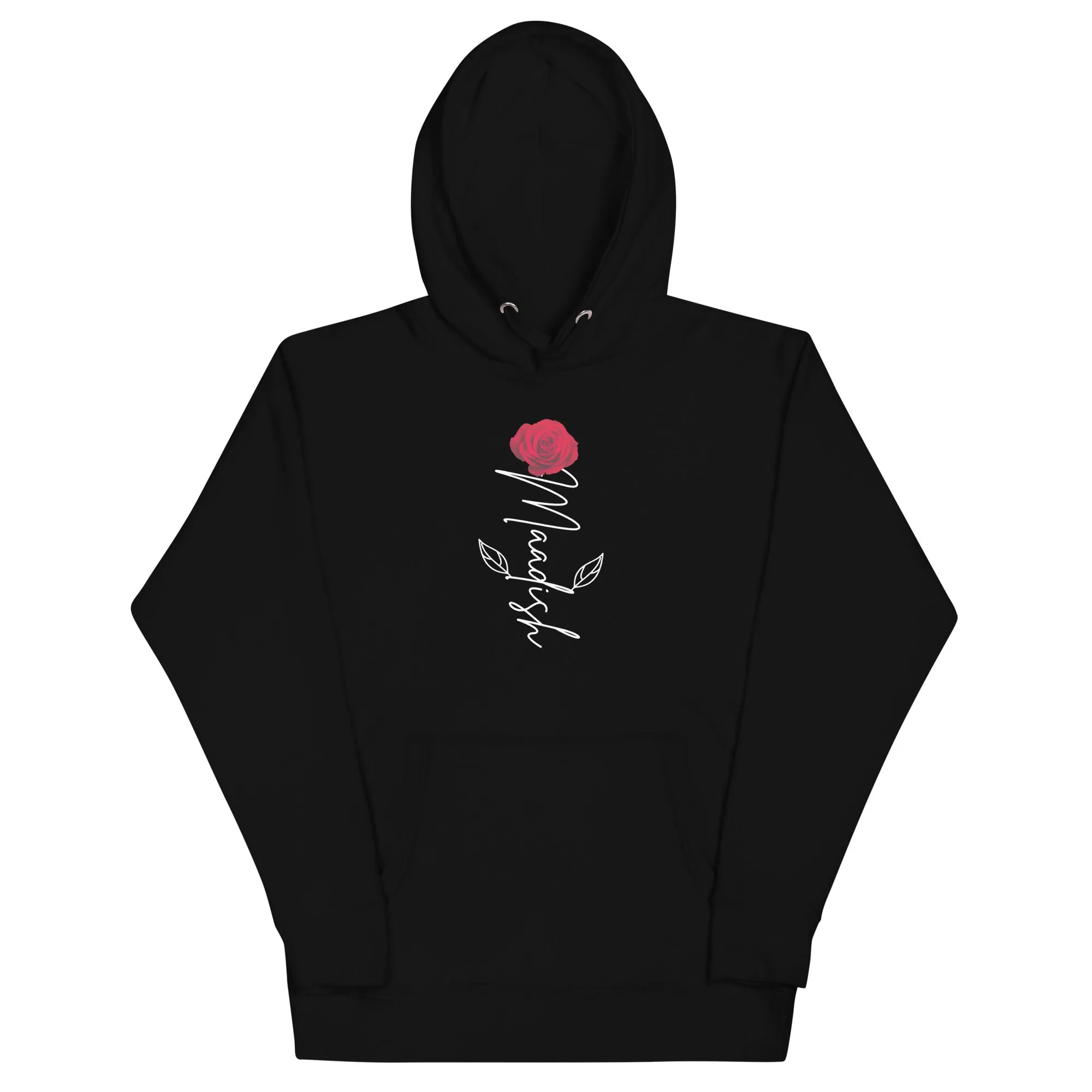 Maadish | Black Hoodie with Maadish Rose