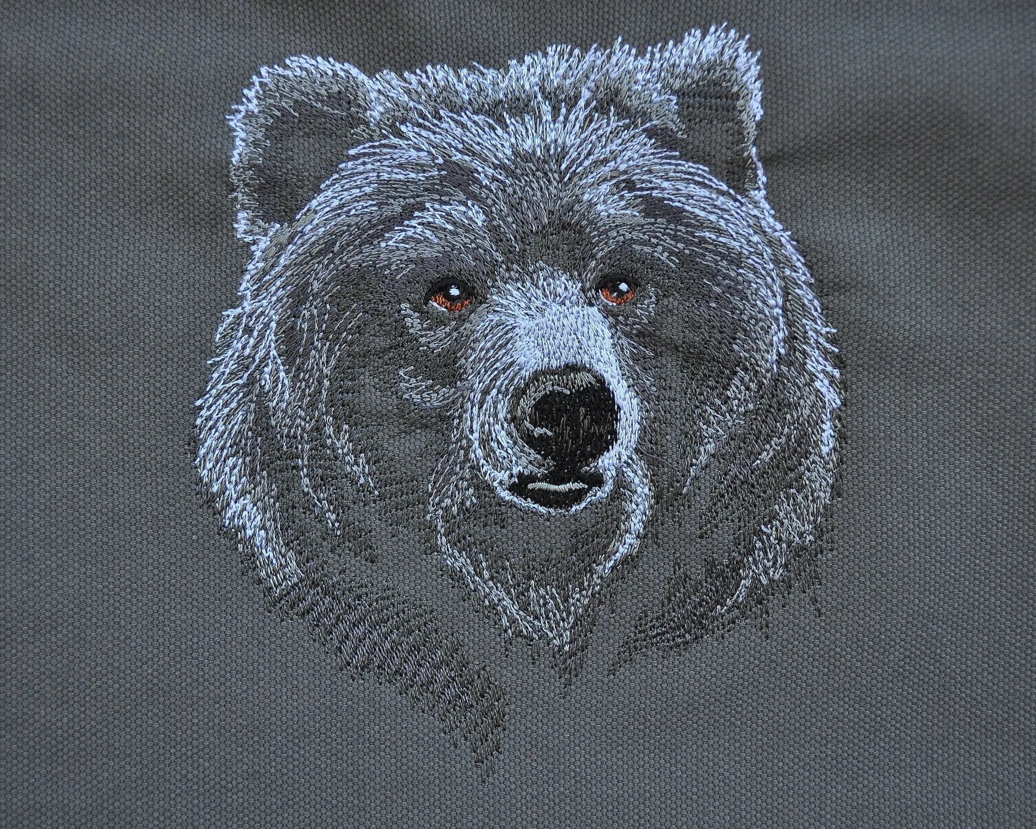Majestic Bear Canvas Cinch Sack