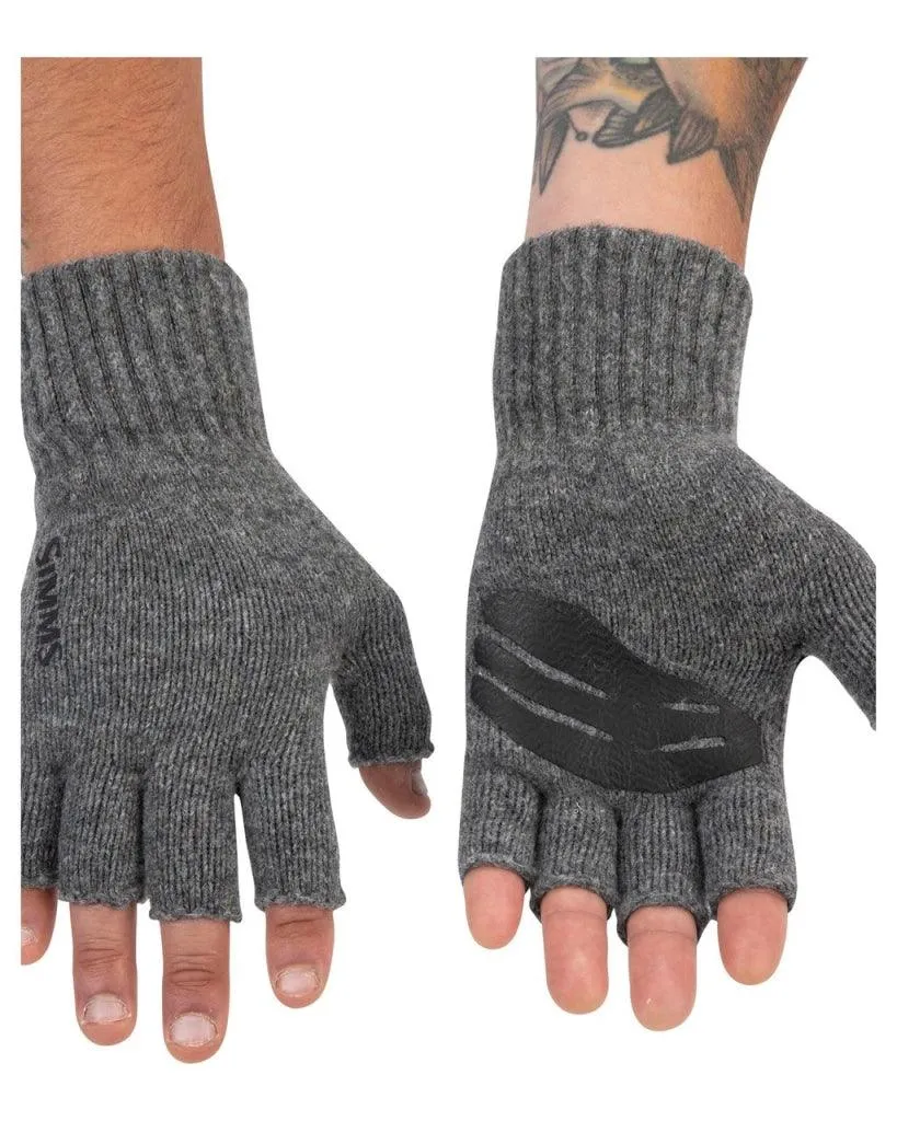 Manusi lana SIMMS Half Finger Glove Steel