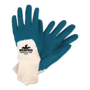 MCR Safety 9780 Predalite Light Nitrile Coated Palm Gloves, Small, Blue, 9780S