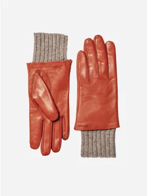 megan gloves - burnt ochre