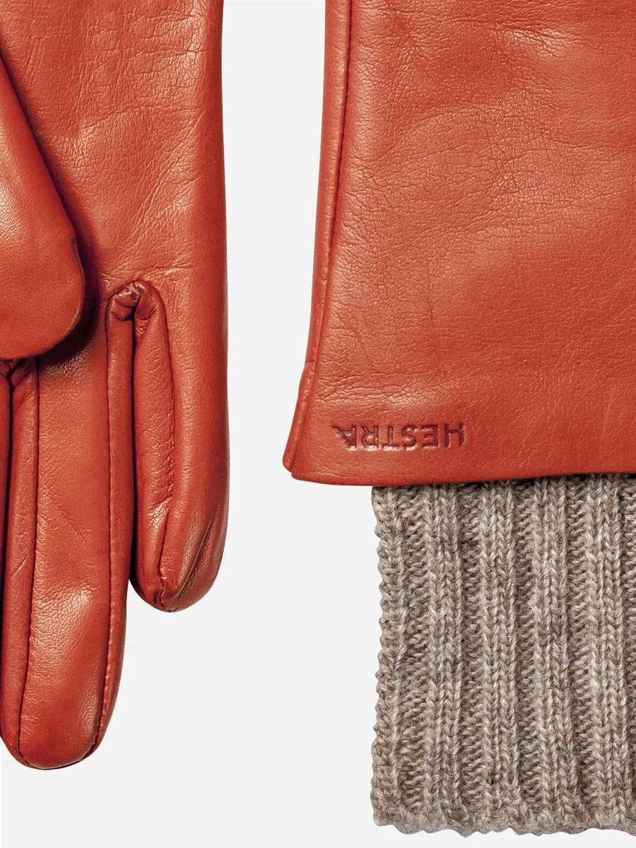 megan gloves - burnt ochre