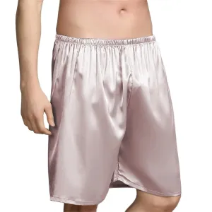 Men Casual Home Nightwear Satin Pajamas Shorts Pyjamas Sleep Bottoms Boxers Short Pants Lounge Homewear