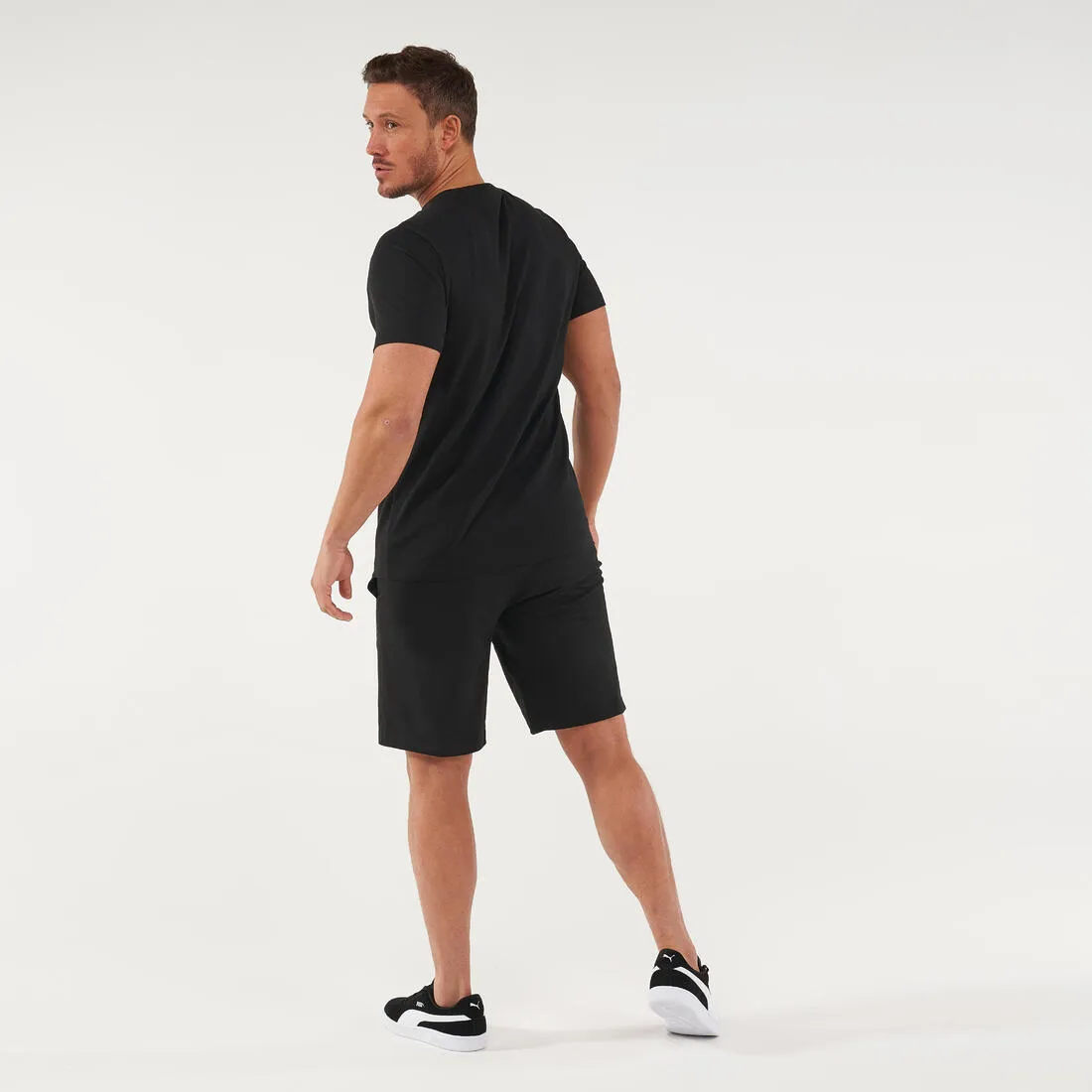 Men's 100% Cotton Fitness T-Shirt - Black
