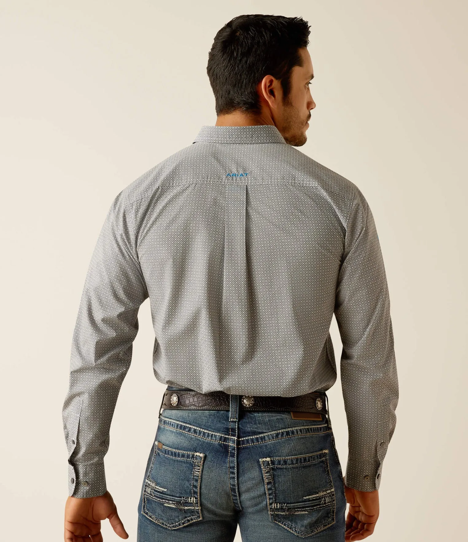 Men’s Ariat Beige Team Gareth Fitted Shirt