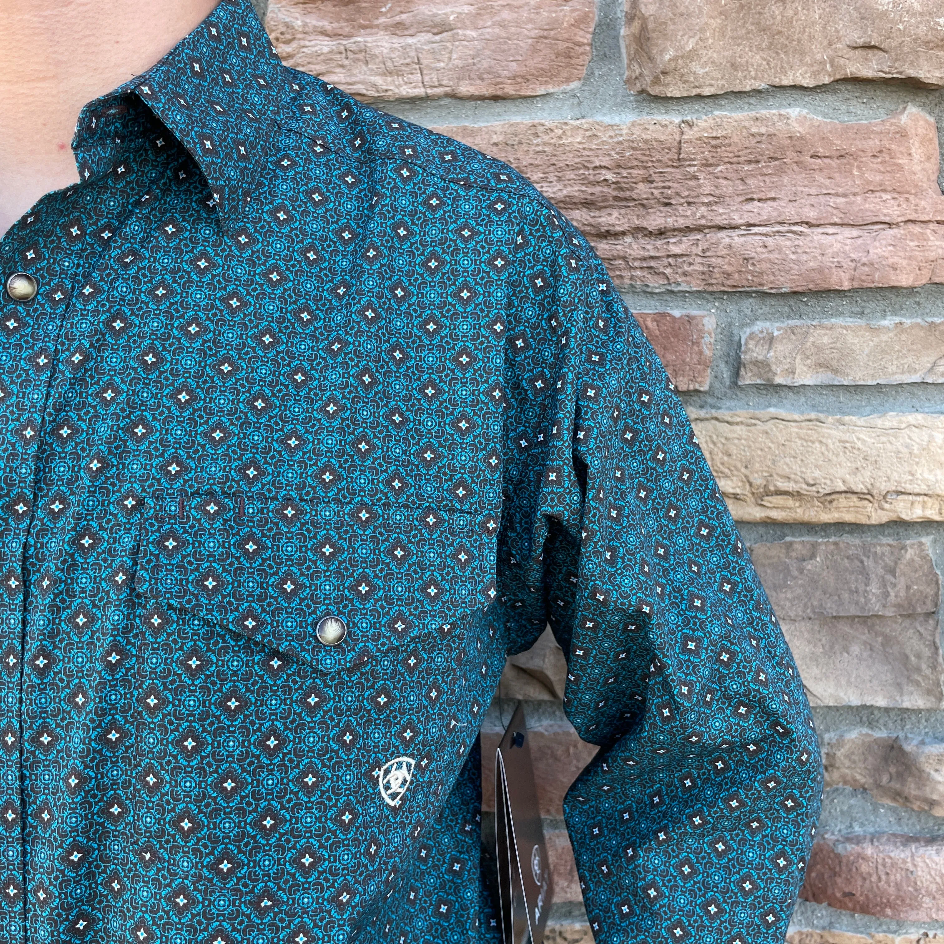 Men’s Ariat Bitter Chocolate Broderick Classic Fit Shirt