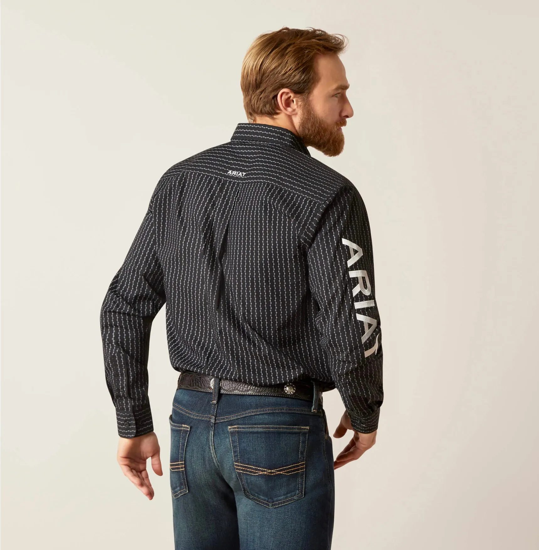 Men’s Ariat Black Team Woodson Fitted Shirt