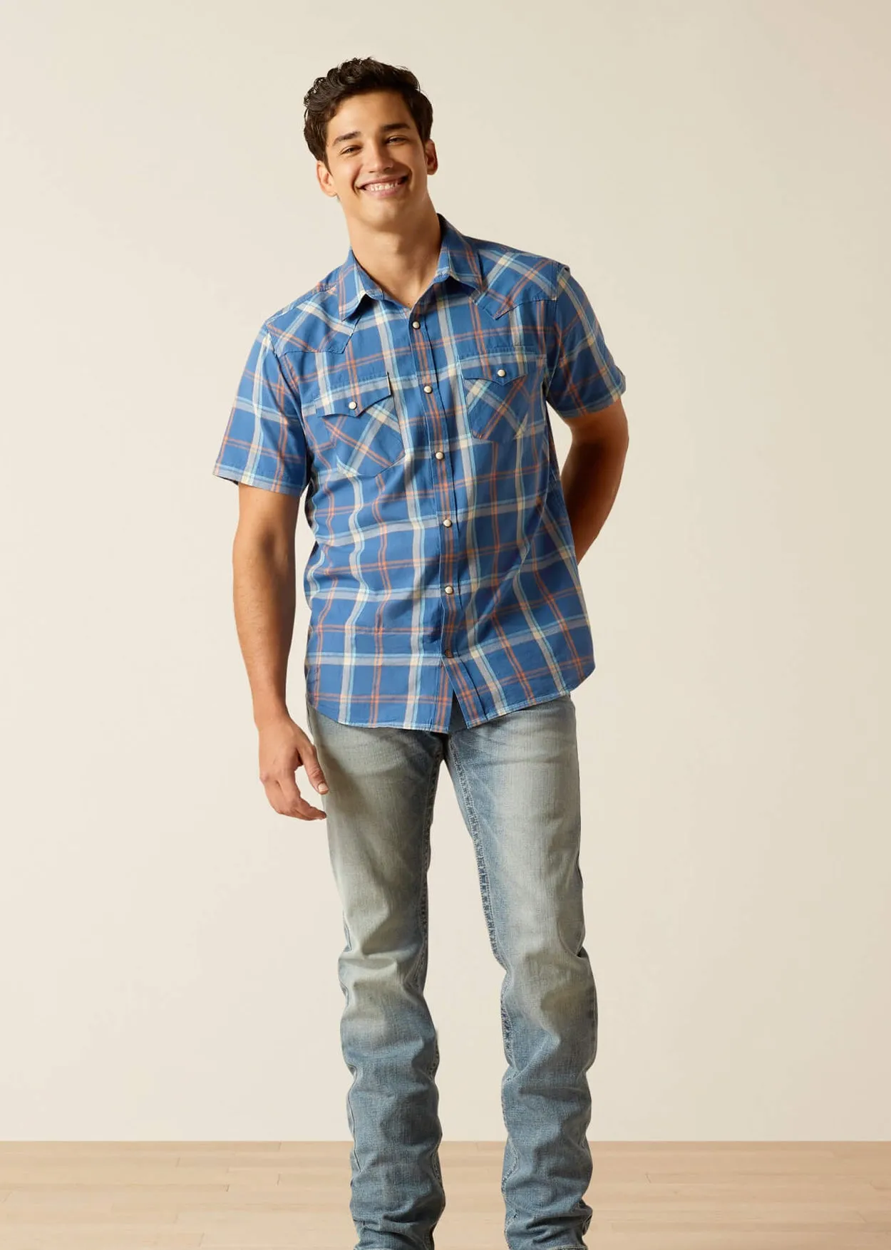 Men’s Ariat Blue Ridge Hogany Retro Fit Shirt