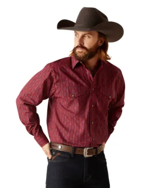 Men’s Ariat Dress Blue Patterson Classic Fit Shirt