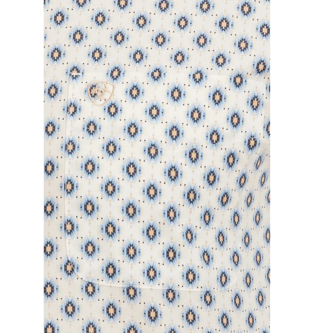 Men’s Ariat White Sand Kobe Fitted Shirt
