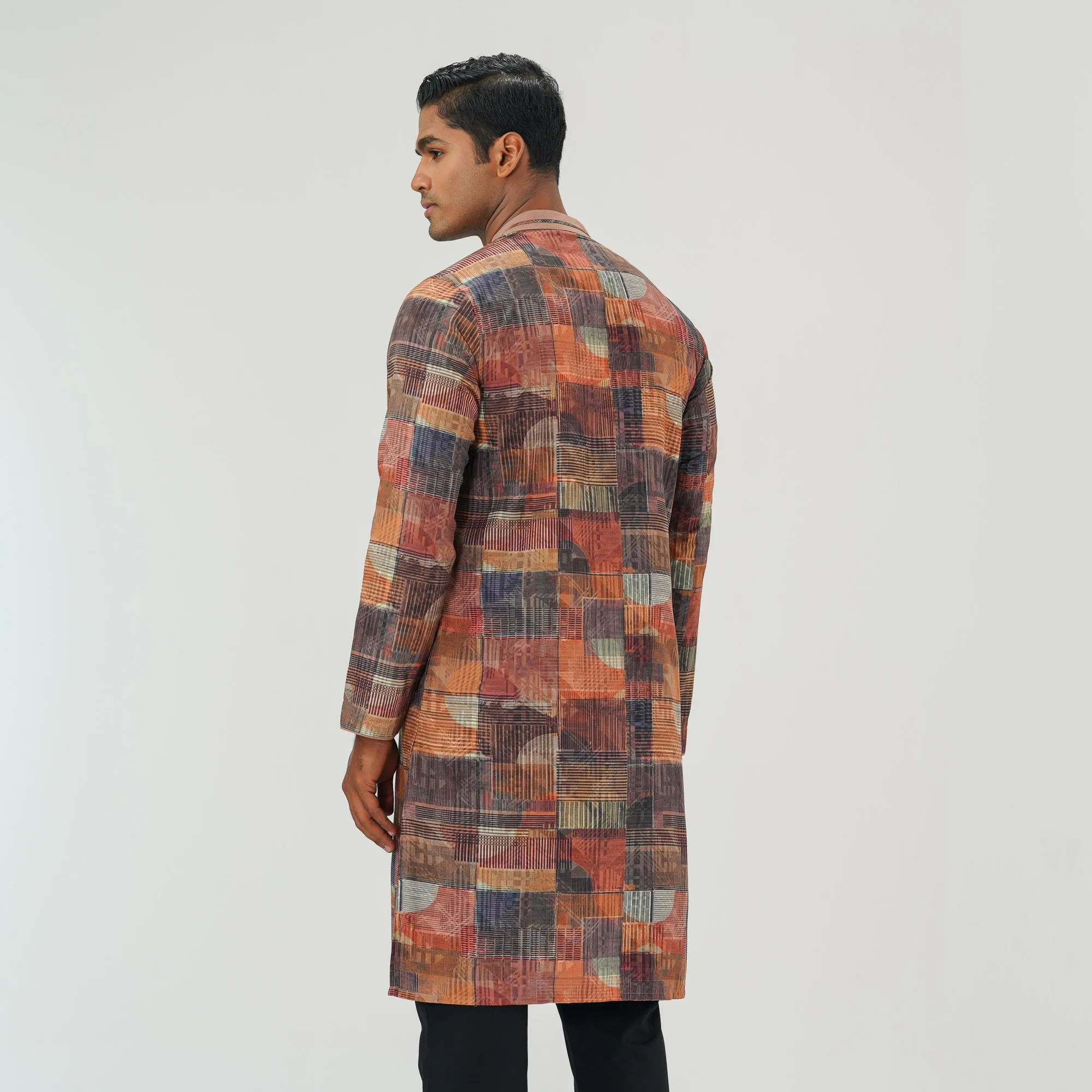 Mens Basic Panjabi Multicolor