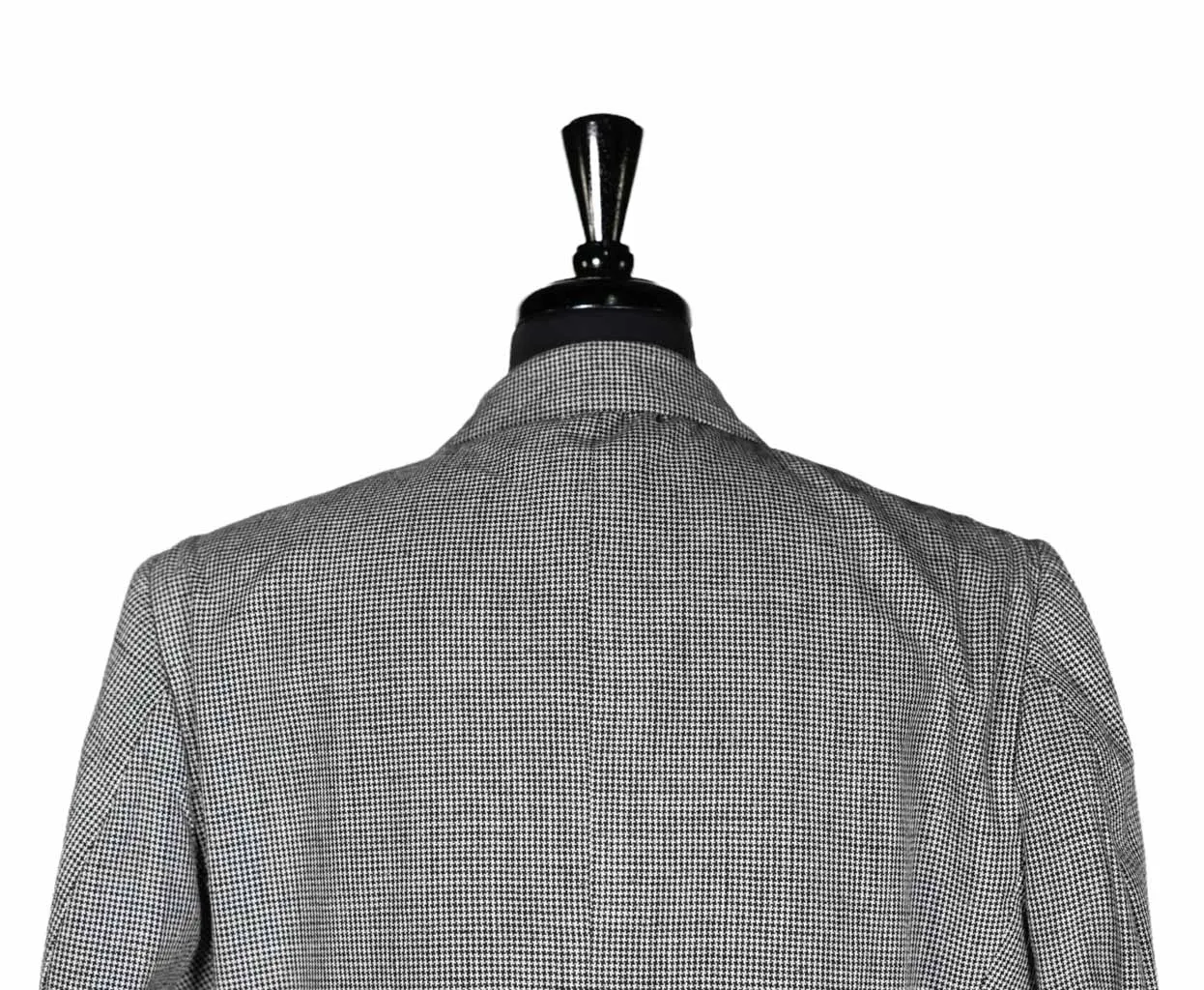Men's Blazer Black White Check Wool Jacket Sport Coat (46R)