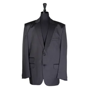 Men's Blazer Dark Gray Striped Wool Jacket Sport Coat (46R)