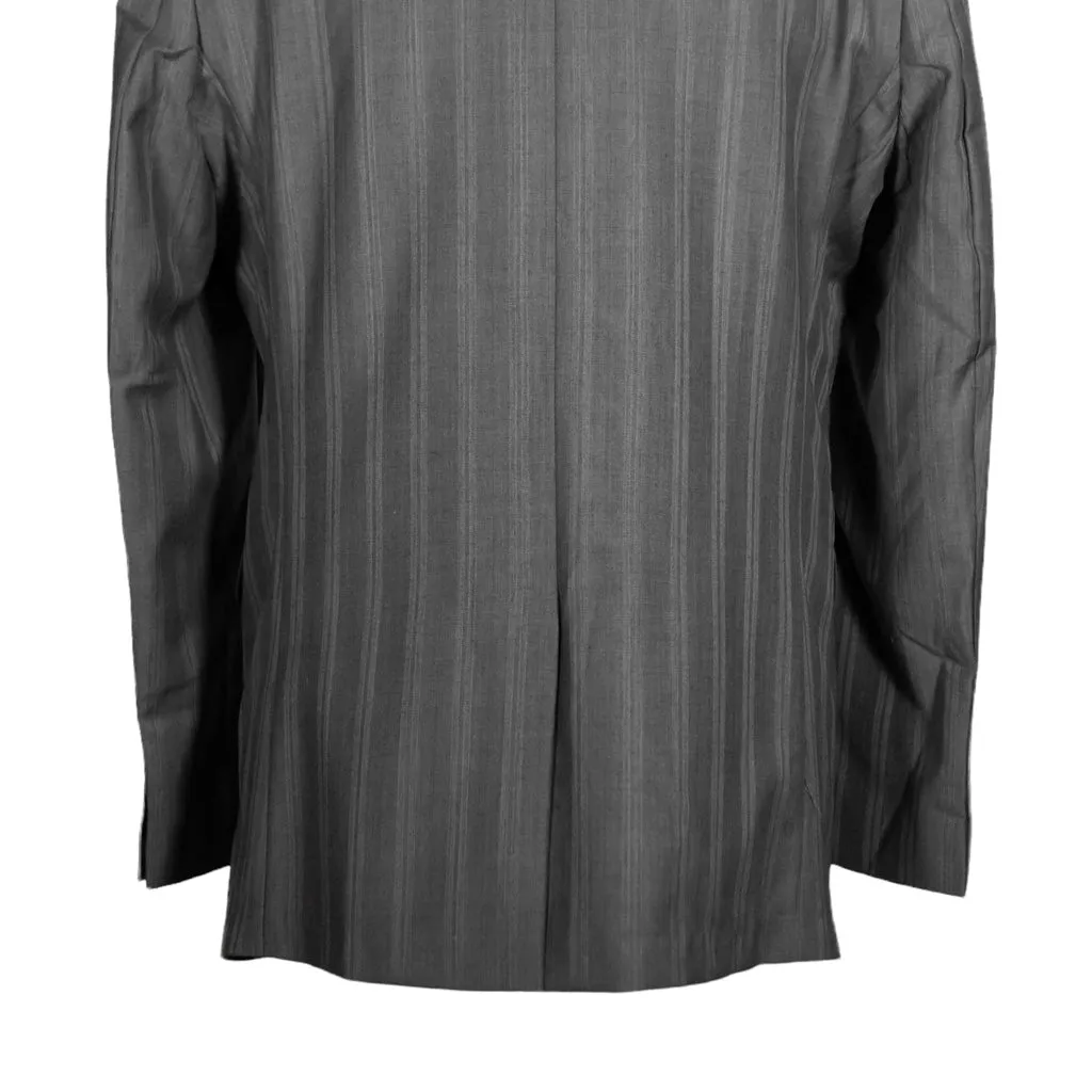 Men's Blazer Gray Striped Wool Jacket Sport Coat (42R)