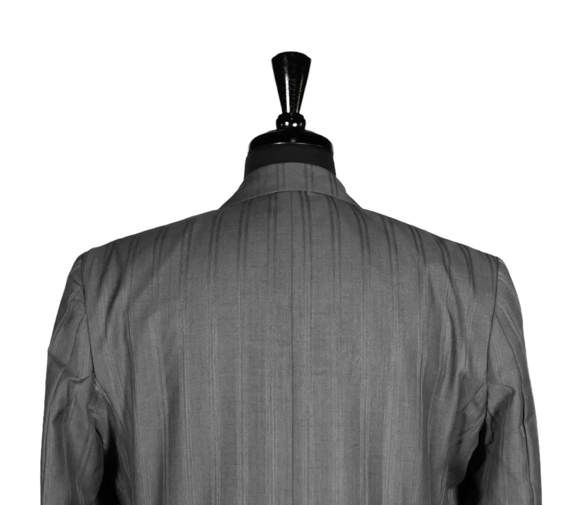 Men's Blazer Gray Striped Wool Jacket Sport Coat (42R)