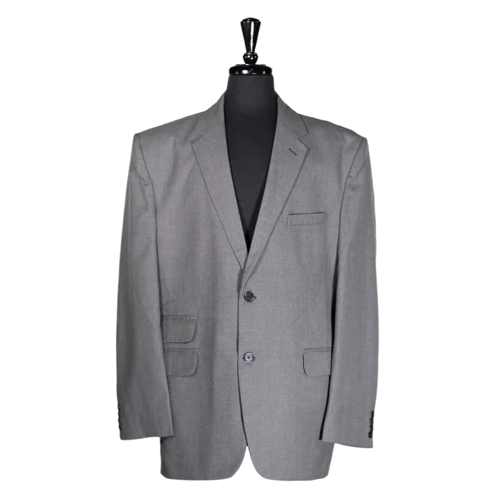 Men's Blazer Gray Wool Formal Jacket Sport Coat (48R)