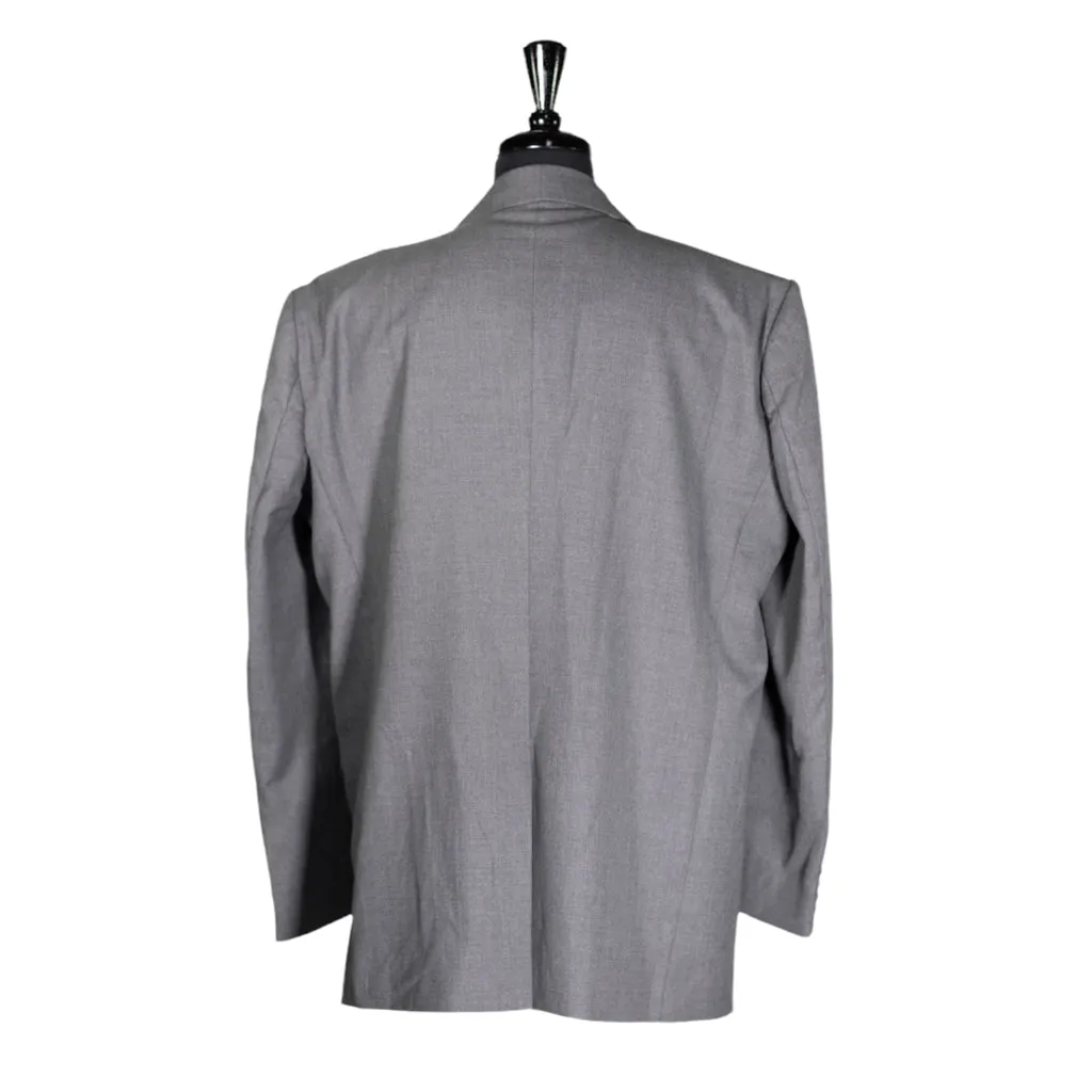 Men's Blazer Gray Wool Formal Jacket Sport Coat (48R)