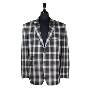 Mens Blazer Green Blue Yellow Plaid Check Wool Dress Formal Suit Jacket Wedding Sport Coat 48R