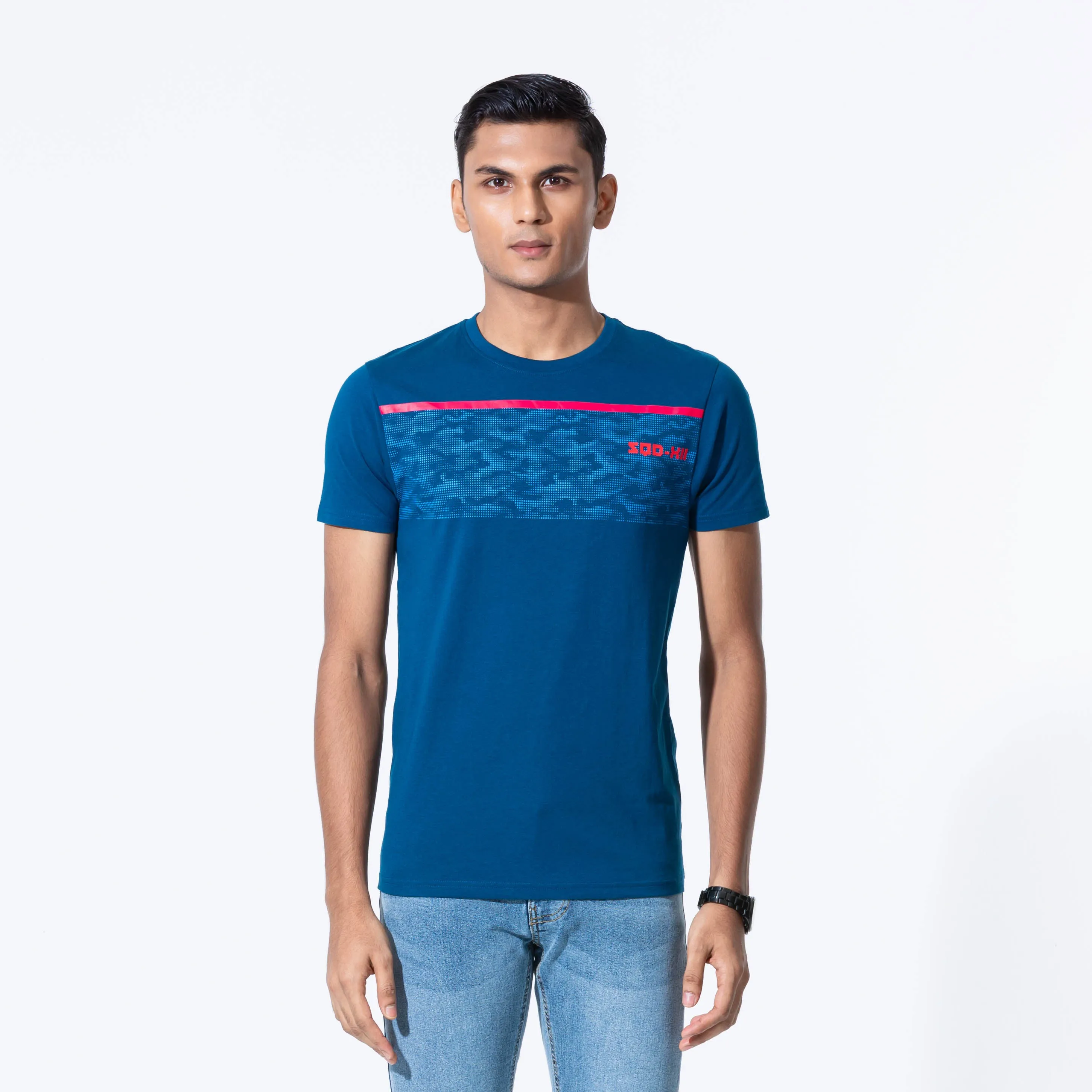 Mens Blue Camo T-Shirt
