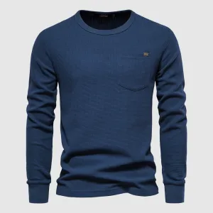 Men’s Cozy Waffle Pocket Long Sleeve Top
