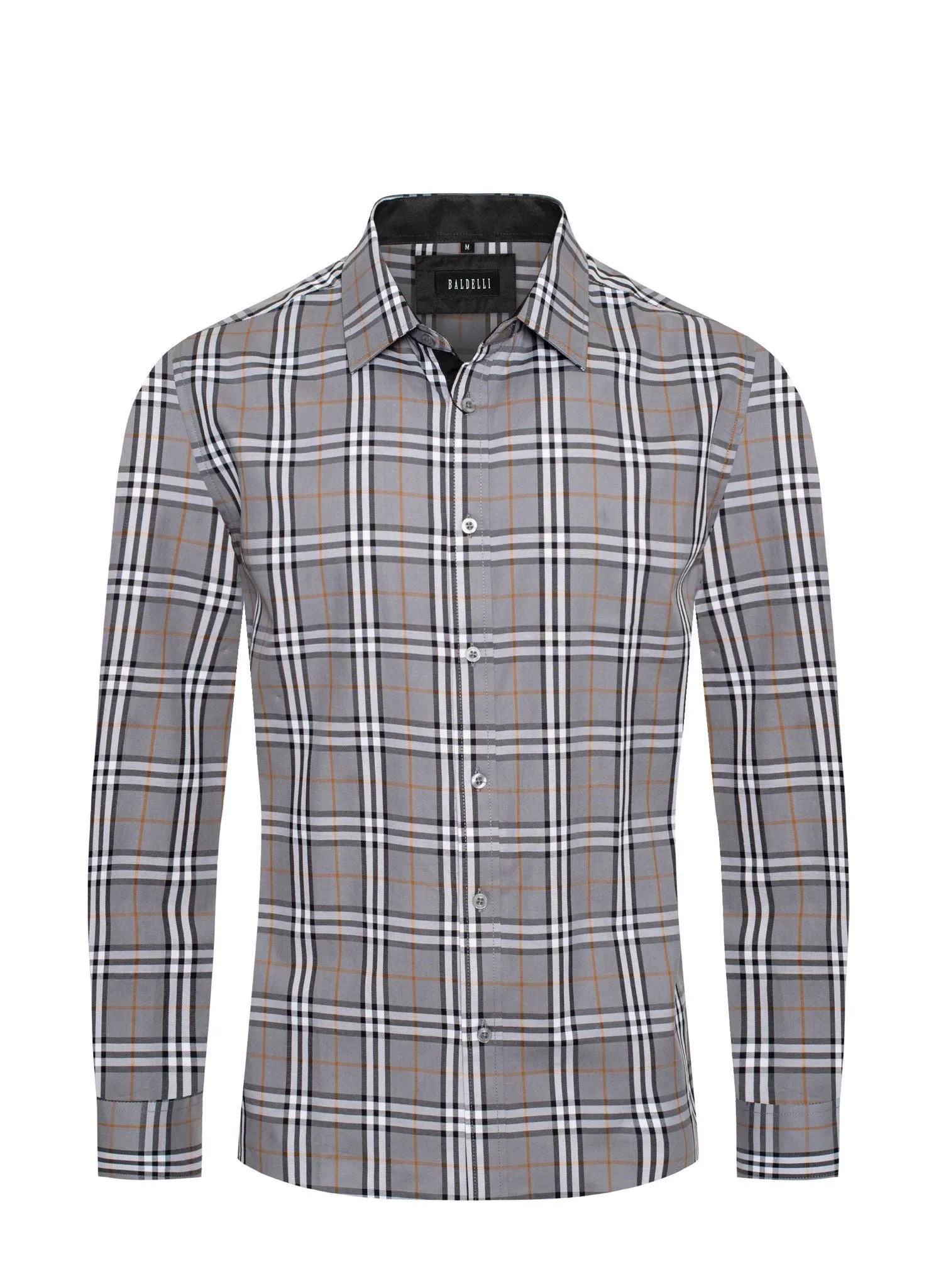 Men’s Grey Checkered Shirt