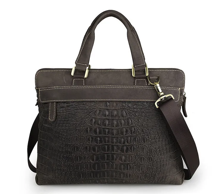 Mens Leather Laptop Messenger Bag Men Leather Side Bags Crossbody Briefcase For Mens 7294