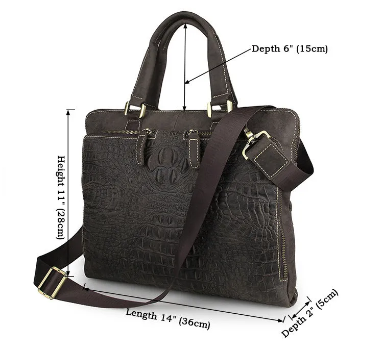 Mens Leather Laptop Messenger Bag Men Leather Side Bags Crossbody Briefcase For Mens 7294