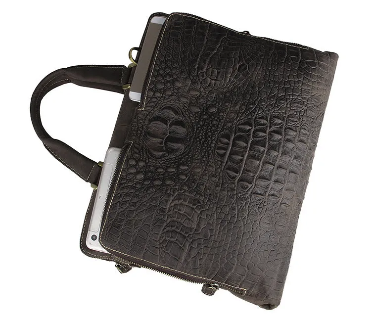 Mens Leather Laptop Messenger Bag Men Leather Side Bags Crossbody Briefcase For Mens 7294