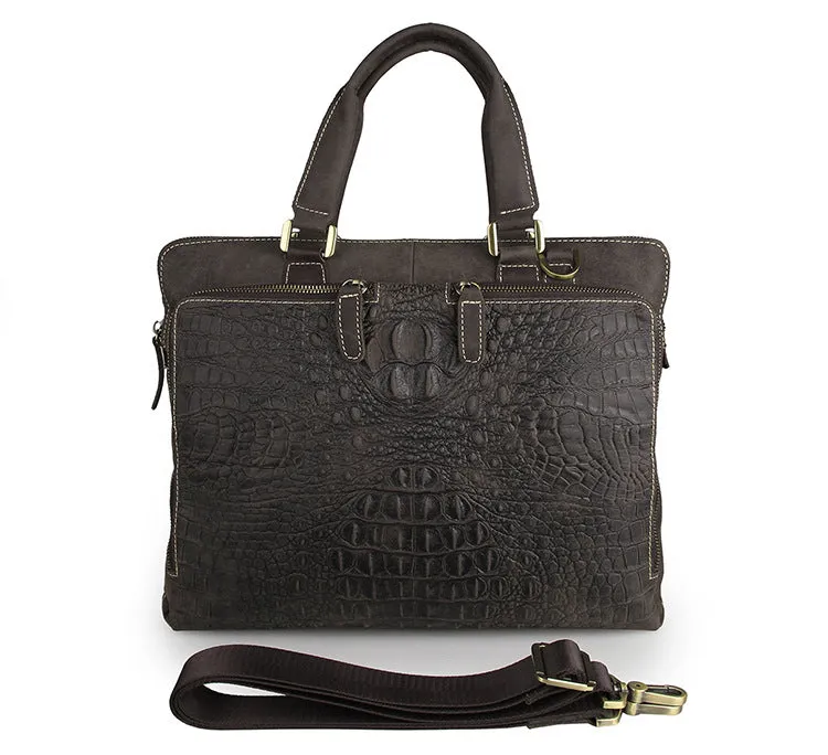 Mens Leather Laptop Messenger Bag Men Leather Side Bags Crossbody Briefcase For Mens 7294