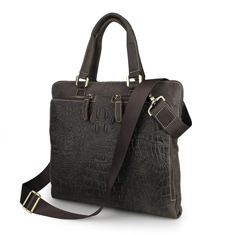 Mens Leather Laptop Messenger Bag Men Leather Side Bags Crossbody Briefcase For Mens 7294