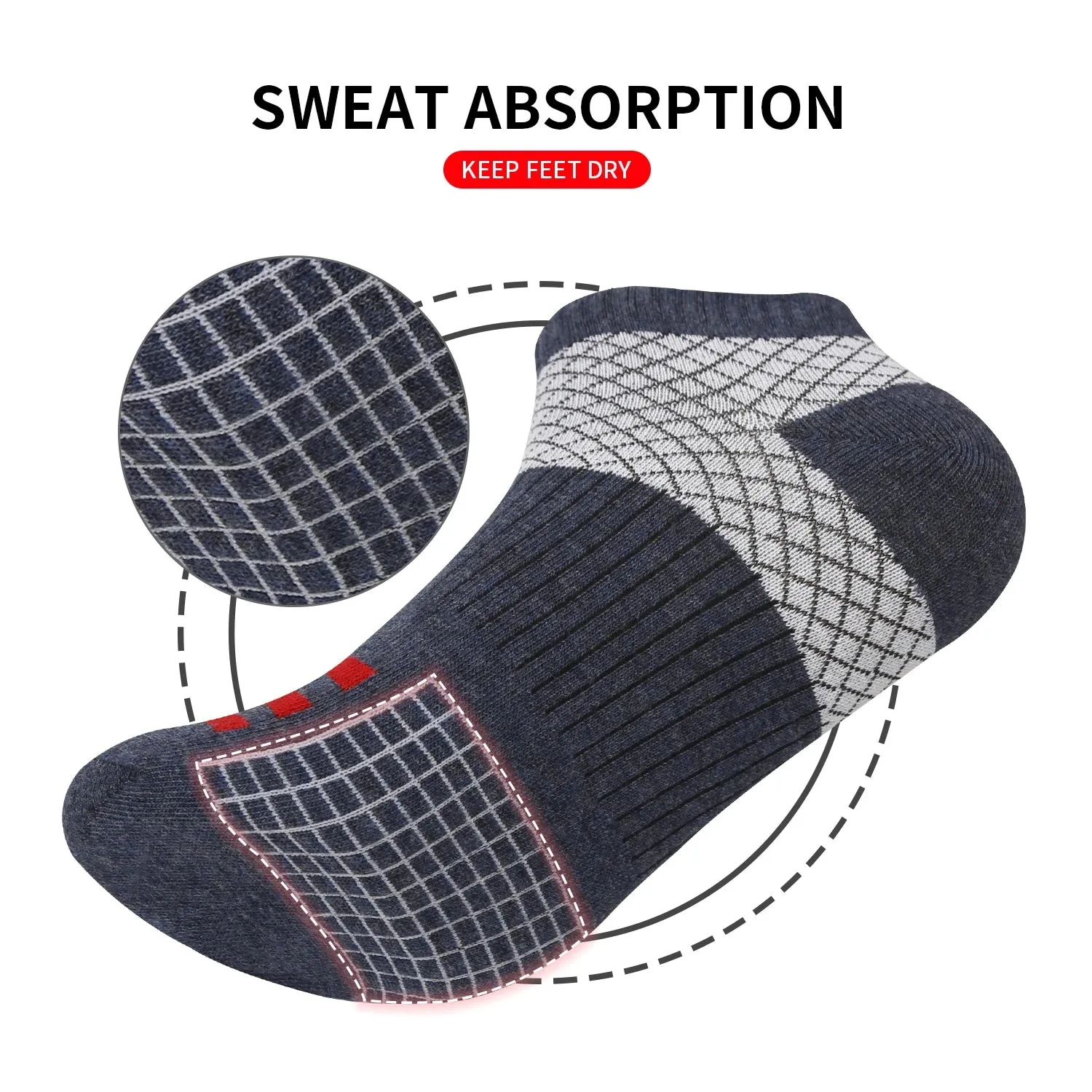 Men's Low-Top Athletic Socks for All Seasons