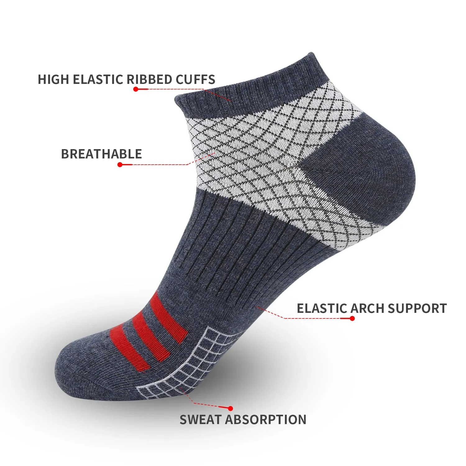 Men's Low-Top Athletic Socks for All Seasons