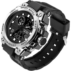 Men's Military Watch Outdoor Sports Electronic Watch Tactical Army Wristwatch LED Stopwatch Waterproof Digital Analog Watches | Multiple Colors