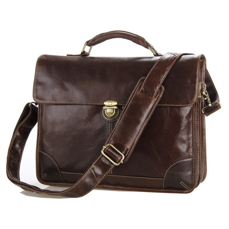 Mens Satchel Messenger Bag For Men Leather Messenger Bag 7091